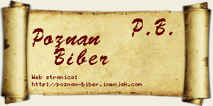 Poznan Biber vizit kartica